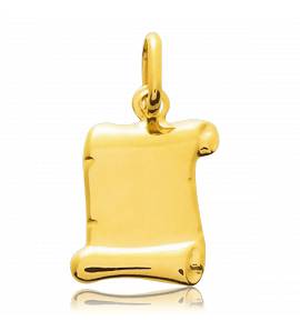 Gold Achille scroll pendant