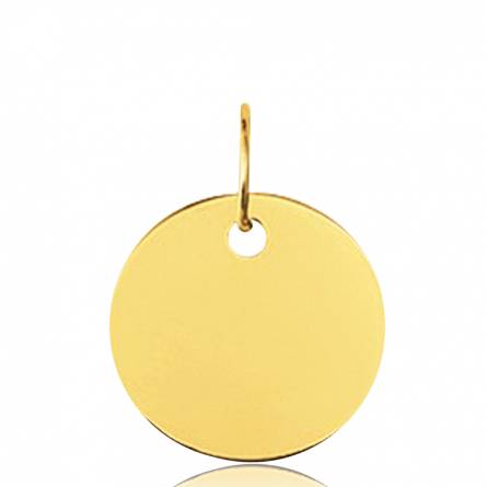 Gold Adrian circular pendant