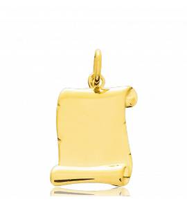 Gold Arseniy scroll pendant