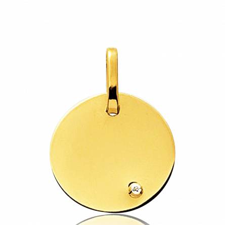 Gold Artyom circular pendant