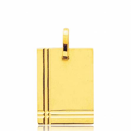 Gold Benedikt rectangles pendant