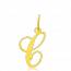 Gold Calla letters pendant mini