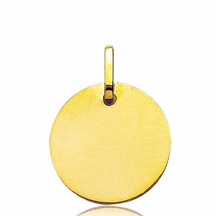 Gold Eduard circular pendant