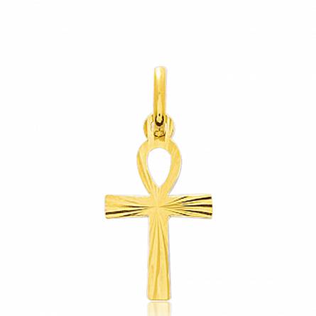 Gold Kirill crosses pendant