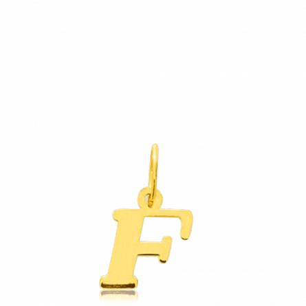 Gold Moderne letters pendant
