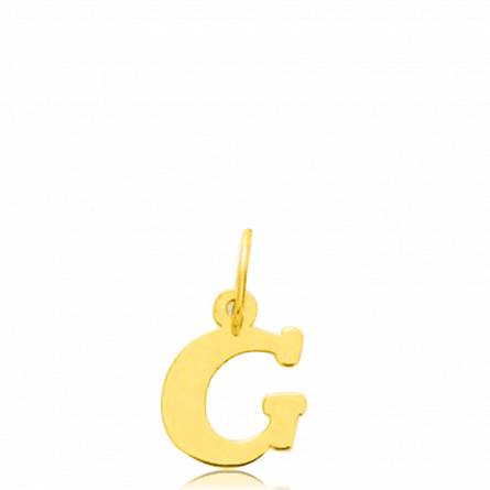 Gold Moderne letters pendant