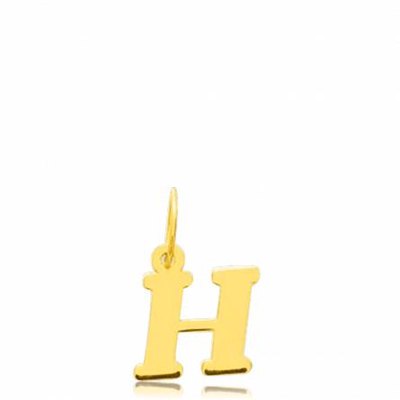 Gold Moderne letters pendant