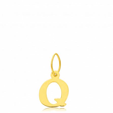 Gold Moderne letters pendant