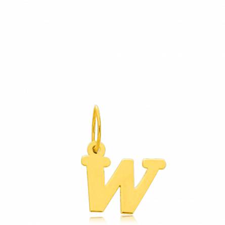 Gold Moderne letters pendant