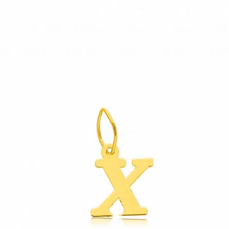 Gold Moderne letters pendant