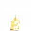 Gold Moderne letters pendant mini