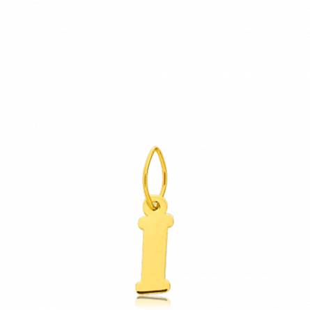 Gold Moderne letters pendant