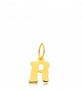 Gold Moderne letters pendant