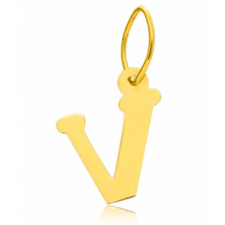 Gold Moderne letters pendant