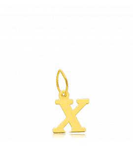 Gold Moderne letters pendant