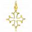 Gold Occitane  crosses pendant mini