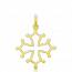 Gold  Occitane crosses yellow pendant mini