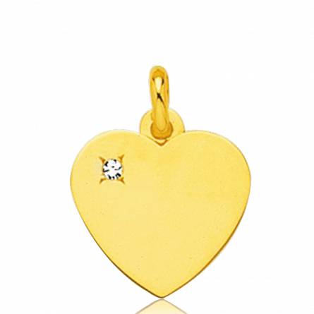 Gold Passion hearts pendant