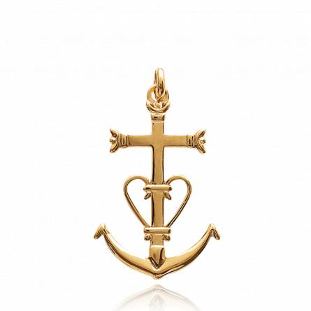 Gold plated Ancre Croisière ancre pendant