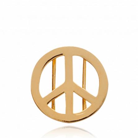 Gold plated Ayn circular pendant