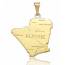 Gold plated countries pendant mini