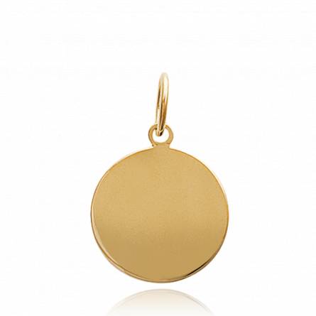 Gold plated Ecu vicomte circular pendant