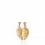 Gold plated Fendu Visages hearts pendant mini