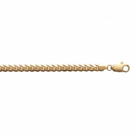 Gold plated heavy curb bracelet