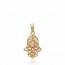 Gold plated Khamsa  pendant mini