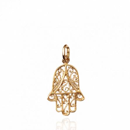 Gold plated Main Fatma pendant