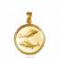 Gold plated medaillon pendant mini