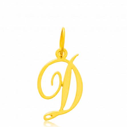 Gold Traditionnel letters pendant