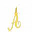 Gold Traditionnel letters pendant mini