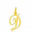 Gold Traditionnel letters pendant mini