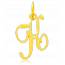 Gold Traditionnel letters pendant mini