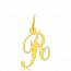 Gold Traditionnel letters pendant mini