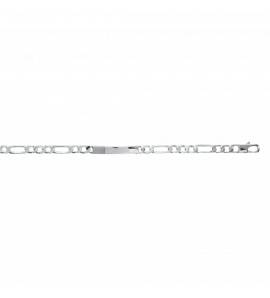 Gourmette argent maille figaro 1-3 6mm