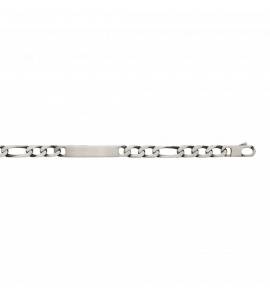 Gourmette argent vieilli maille figaro 1-3 9mm