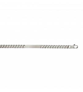 Gourmette argent vieilli maille gourmette 8mm