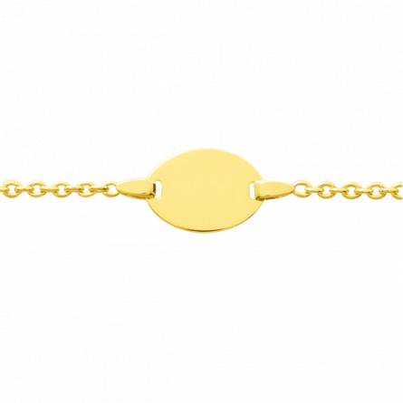 Gourmette bambino placato in oro Tendre attention