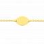 Gourmette bambino placato in oro Tendre attention mini