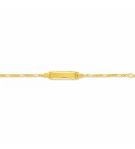 Gourmette enfant fantaisie plaqué or maille figaro 1-3