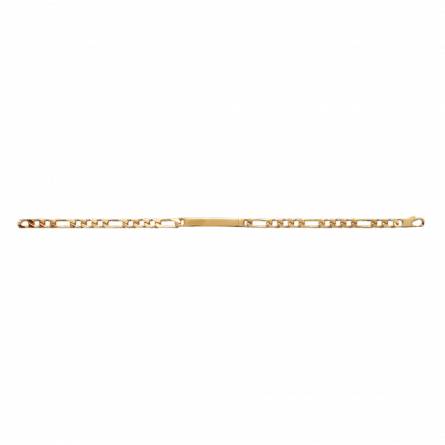 Gourmette mujer bañado en oro 4 mm figaro