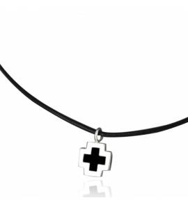 Cote Mecs Herrenschmuck Minimaliste croix cuir