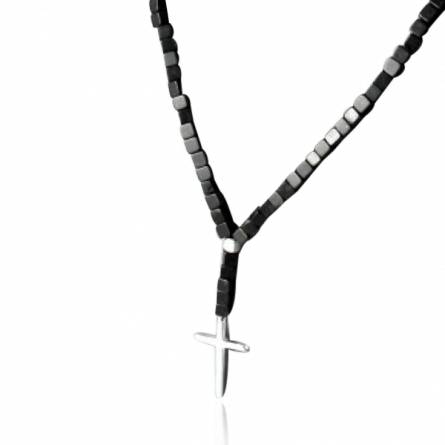 Halsketten herren silber Gothique Charismatique schwarz