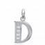 Hangers dames zilver D letters mini