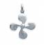 Hangers dames zilver  hélice mystique 2 propellers mini