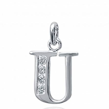 Hangers dames zilver U letters