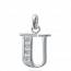 Hangers dames zilver U letters mini