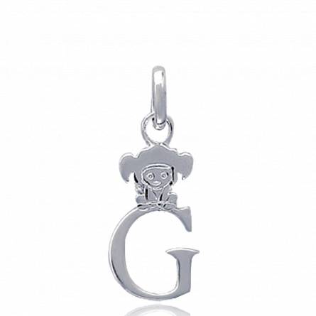 Hangers kind zilver G lutin letters